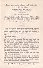Noijens Johanna 1882 Berkel- Enschot 1963 Tilburg, Verzamelen, Ophalen of Verzenden, Bidprentje