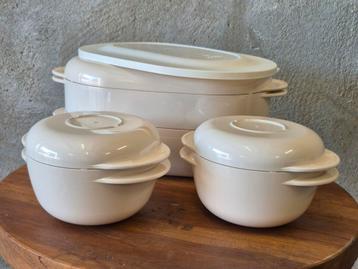 Set tupperwave 200 magnetron schalen 3x creme zgan beschikbaar voor biedingen