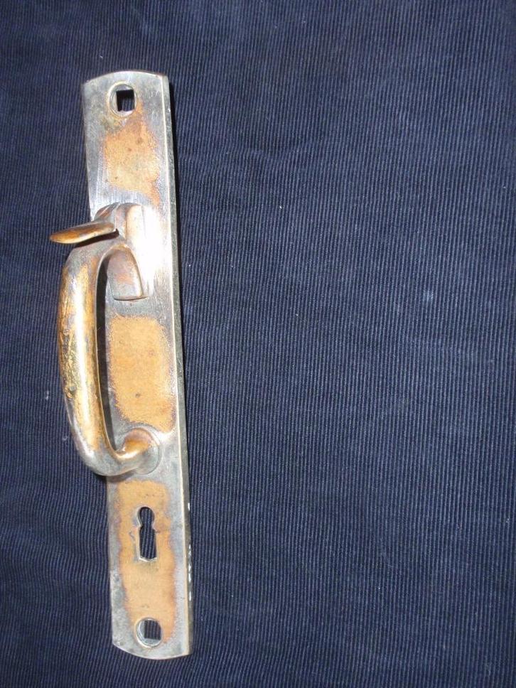 Antieke deurklink koelcel 1890 75,-, Antiek en Kunst, Antiek | Koper en Brons, Koper, Ophalen