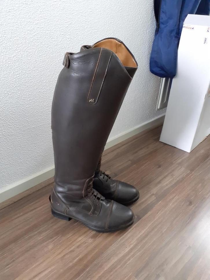Bruine Mondoni laarzen, maat 39, kuit 38, hoogte 47, Dieren en Toebehoren, Paardrijkleding, Gebruikt, Dames, Schoeisel, Ophalen of Verzenden