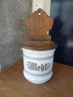 witte met blauwe biezen Mehl bak emaille, Ophalen of Verzenden