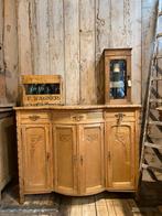 Frans eiken kast landelijk dressoir met marmer