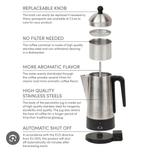 Elektrische C3 Koffie Percolator - RVS - Zo Goed Als Nieuw, Witgoed en Apparatuur, Koffiezetapparaten, Afneembaar waterreservoir