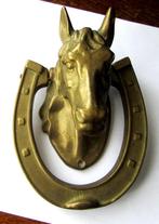 Antieke grote hand gegoten deurklopper Paardenhoofd brons, Antiek en Kunst, Antiek | Koper en Brons, Ophalen of Verzenden, Brons