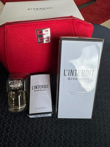 Givenchy L' Interdit Shower Oil, Perfume and Makeup Pouch beschikbaar voor biedingen