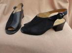 SALEMANDER blauw leren schoen + 5,5 cm hak - maat 4,5 = 37G, Schoenen met lage hakken, Zo goed als nieuw, SALEMANDER, Verzenden