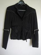 Prachtig diep zwart blouse-jasje MC PLANET 34-36-38 Snazzeys, Kleding | Dames, MC Planet, Verzenden, Zwart, Nieuw