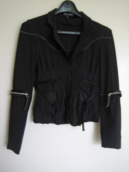 Prachtig diep zwart blouse-jasje MC PLANET 34-36-38 Snazzeys, Kleding | Dames, Jasjes, Kostuums en Pakken, Nieuw, Jasje, Maat 34 (XS) of kleiner