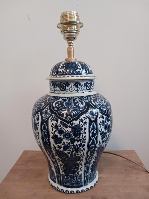 Handgemaakte Delfts Blauwe vaaslamp, Antiek en Kunst, Antiek | Vazen, Ophalen of Verzenden