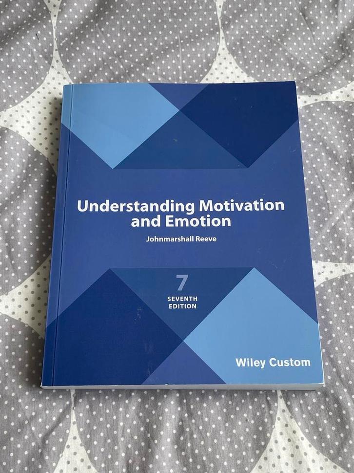 Understanding Motivation and Emotion - Reeve, Boeken, Studieboeken en Cursussen, Zo goed als nieuw, HBO, Alpha, Ophalen of Verzenden