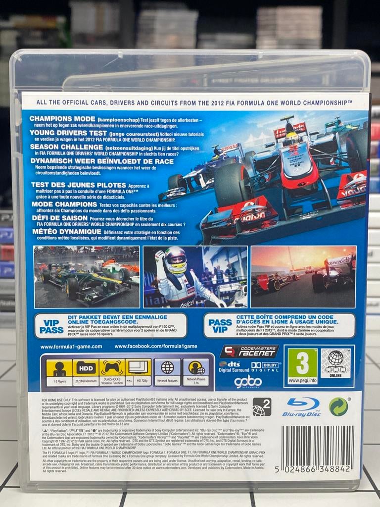 F1 2012 Formula 1 – PS3 PlayStation 3 Game – Compleet, Code Masters, Racen en Vliegen, Ophalen of Verzenden, Zo goed als nieuw
