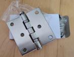 intersteel kogellager scharnier RVS recht model 76x76, Ophalen of Verzenden, Nieuw