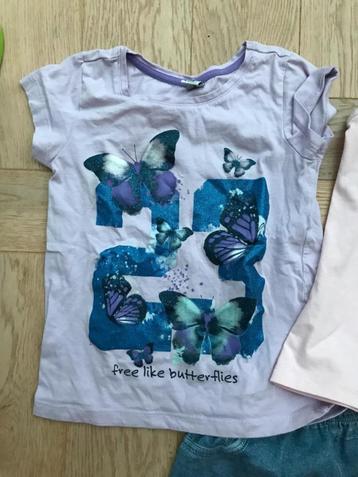 ZGAN lila shirt met vlinders en glitters maat 116 beschikbaar voor biedingen