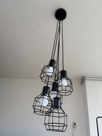 Moderne hanglamp met metalen kooi, Ophalen, Zo goed als nieuw, Metaal, Minder dan 50 cm