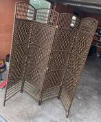 Rotan/riet | Kamerscherm/roomdivider 4-delen | 180x200cm, Ophalen, Zo goed als nieuw