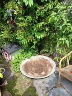 Ronde grijze stenen plantenbak, Tuin en Terras, Bloembakken en Plantenbakken, Ophalen, Steen, Minder dan 30 cm, Rond