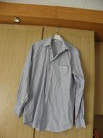 Blauw wit katoen polyester overhemd HEMA mt 39/40 M prima, Hema, Blauw, Gedragen, Halswijdte 39/40 (M)