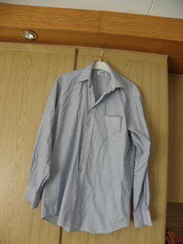 Blauw wit katoen polyester overhemd HEMA mt 39/40 M prima beschikbaar voor biedingen