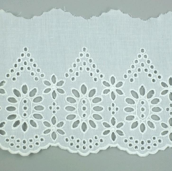 Broderie Kant - Hoofdpiet Stijl - verkrijgbaar per meter, Hobby en Vrije tijd, Naaien en Fournituren, Nieuw, Kant, Ophalen of Verzenden