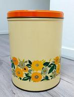 impala vintage beige blik met bloemen, Verzamelen, Blikken, Ophalen of Verzenden, Gebruikt, Overige, Overige merken
