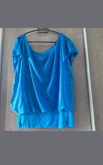 Blouse met korte mouwen, Ophalen of Verzenden, Zo goed als nieuw, Maat 46/48 (XL) of groter, Blauw