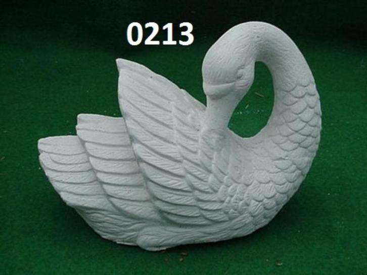 Witte Zwaan., Tuin en Terras, Tuinbeelden, Nieuw, Dierenbeeld, Beton, Ophalen