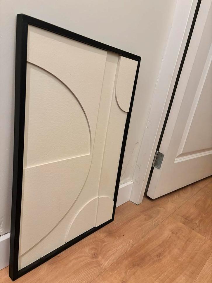 Japandi style schilderij 3D - Modern Kunstwerk, Huis en Inrichting, Woonaccessoires | Schilderijen, Tekeningen en Foto's, Zo goed als nieuw