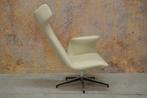 IZG staat gebroken witte leren Kebe design draaifauteuil, Kebe, Kebe, Design, Ophalen of Verzenden