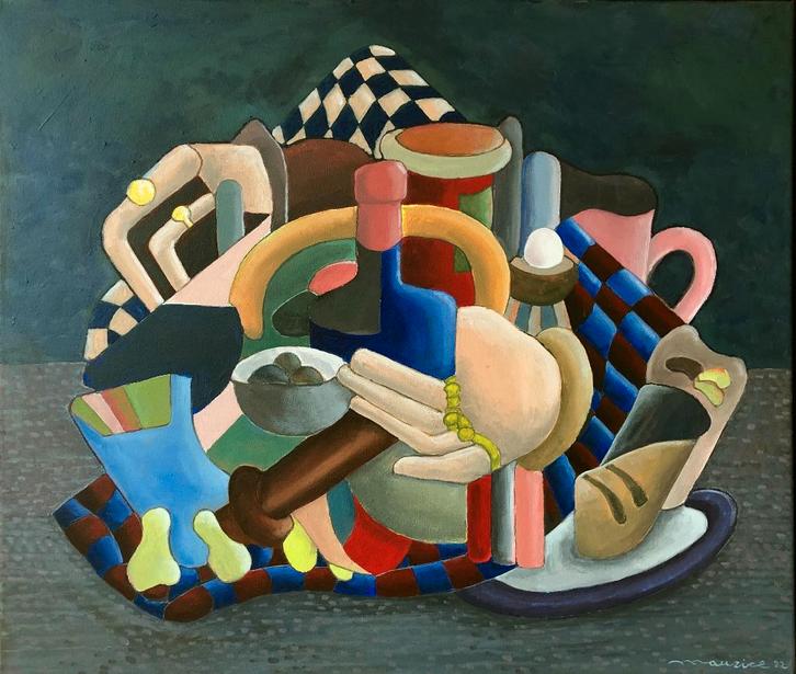 drie schilderijen voor een restaurant, Antiek en Kunst, Kunst | Schilderijen | Modern, Ophalen of Verzenden