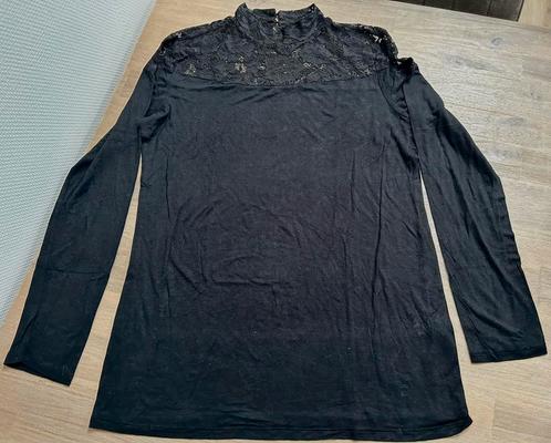 Zwangerschaps shirt met kant, maat L/XL, Kleding | Dames, Positiekleding, Zo goed als nieuw, Shirt of Top, Maat 42/44 (L), Zwart