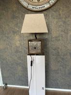 Tafel schemerlamp met houten voet, Huis en Inrichting, Lampen | Tafellampen, Ophalen, Zo goed als nieuw, Hout, Minder dan 50 cm