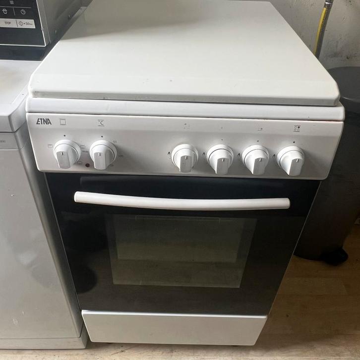 Vierpits Etna gasfornuis - oven defect, Witgoed en Apparatuur, Fornuizen, Gebruikt, Vrijstaand, Gas, 4 kookzones, 85 tot 90 cm