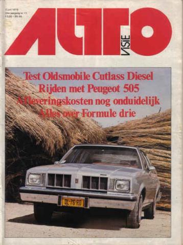 Autovisie 11 1979 : Peugeot 505 - VW Golf GLD - Transporter beschikbaar voor biedingen