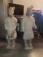 2 Terracotta Japanse krijgers 103cm, Tuin en Terras, Tuinbeelden, Ophalen, Gebruikt, Steen