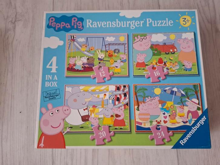 Peppa Pig Puzzel - 4 Stuks, Kinderen en Baby's, Speelgoed | Kinderpuzzels, Zo goed als nieuw, 2 tot 4 jaar, 10 tot 50 stukjes