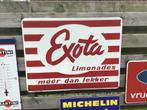 Exota Limonades emaille reclamebord, Ophalen, Gebruikt, Reclamebord