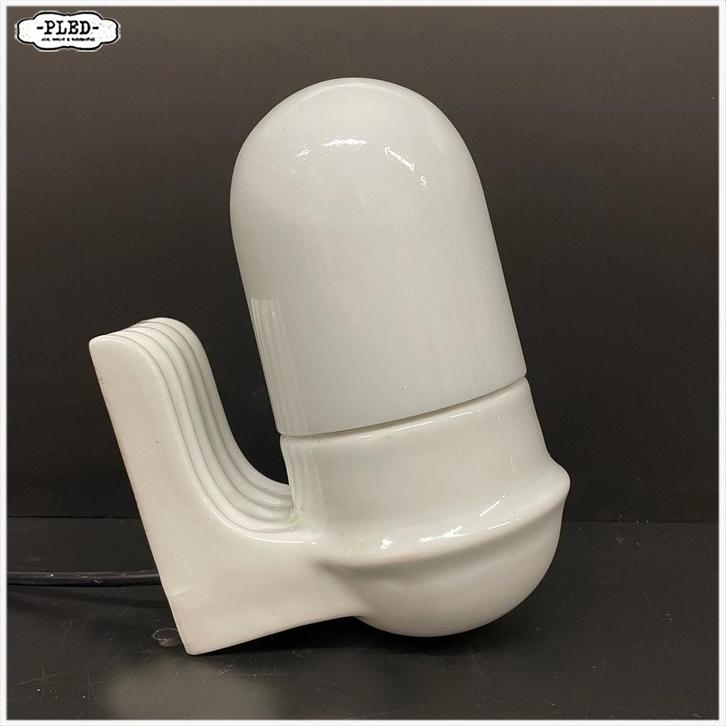 Porseleinen wandlamp Lamp Bauhaus Badkamerlamp, Huis en Inrichting, Lampen | Wandlampen, Zo goed als nieuw, Glas, Overige materialen