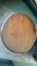 Eiken houten ronde salontafel 106 cm, 100 tot 150 cm, 100 tot 150 cm, Rond, Gebruikt