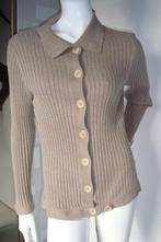 TOMMY HILFIGER BEIGE KATOENEN VEST MT XL, Kleding | Dames, Truien en Vesten, Tommy Hilfiger, Beige, Zo goed als nieuw, Maat 46/48 (XL) of groter