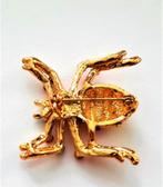 Mooie kleurrijke vergulde broche, spin, Sieraden, Tassen en Uiterlijk, Broches, Ophalen, Zo goed als nieuw, Goud, Overige materialen
