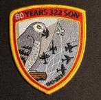 KLU 322 Squadron 80 Jaar F-35 Zilver Patch, Ophalen of Verzenden, Luchtmacht, Nederland, Embleem of Badge