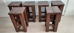 Originele café barkrukken, Huis en Inrichting, Barkrukken, Ophalen, Met voetsteun, 60 tot 90 cm, Hout