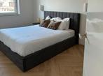 Bedframe 160x200 - Donkergrijs, Huis en Inrichting, Ophalen, Tweepersoons, Zo goed als nieuw, 200 cm