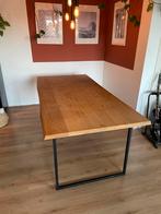 Eettafel met eikenhouten blad, Ophalen, Gebruikt, Eikenhout, 50 tot 100 cm