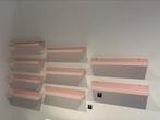 9 roze ikea plankjes, Ophalen, Gebruikt