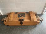 Tropisch hard Houten “Brosi” kist afsluitbaar, Ophalen, Zo goed als nieuw, Minder dan 50 cm