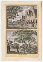 't Dorp Biezelinge ingekleurde gravure 2 afbeeldingen 1793, Verzenden