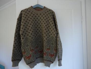 Wollen trui, bruine jacht trui, maat l beschikbaar voor biedingen