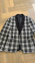 Zwart/wit/grijs geblokt colbert zgan, Kleding | Heren, Kostuums en Colberts, Maat 52/54 (L), WE, Zwart, Ophalen of Verzenden