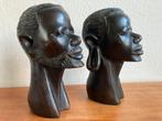 twee houten Afrikaanse sculpturen, Ophalen of Verzenden